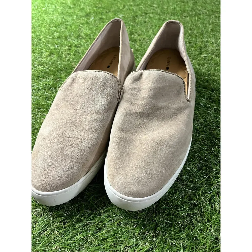 Womens Size 8 House‎ Shoes Beige Suede Slip-On Casual Shoe